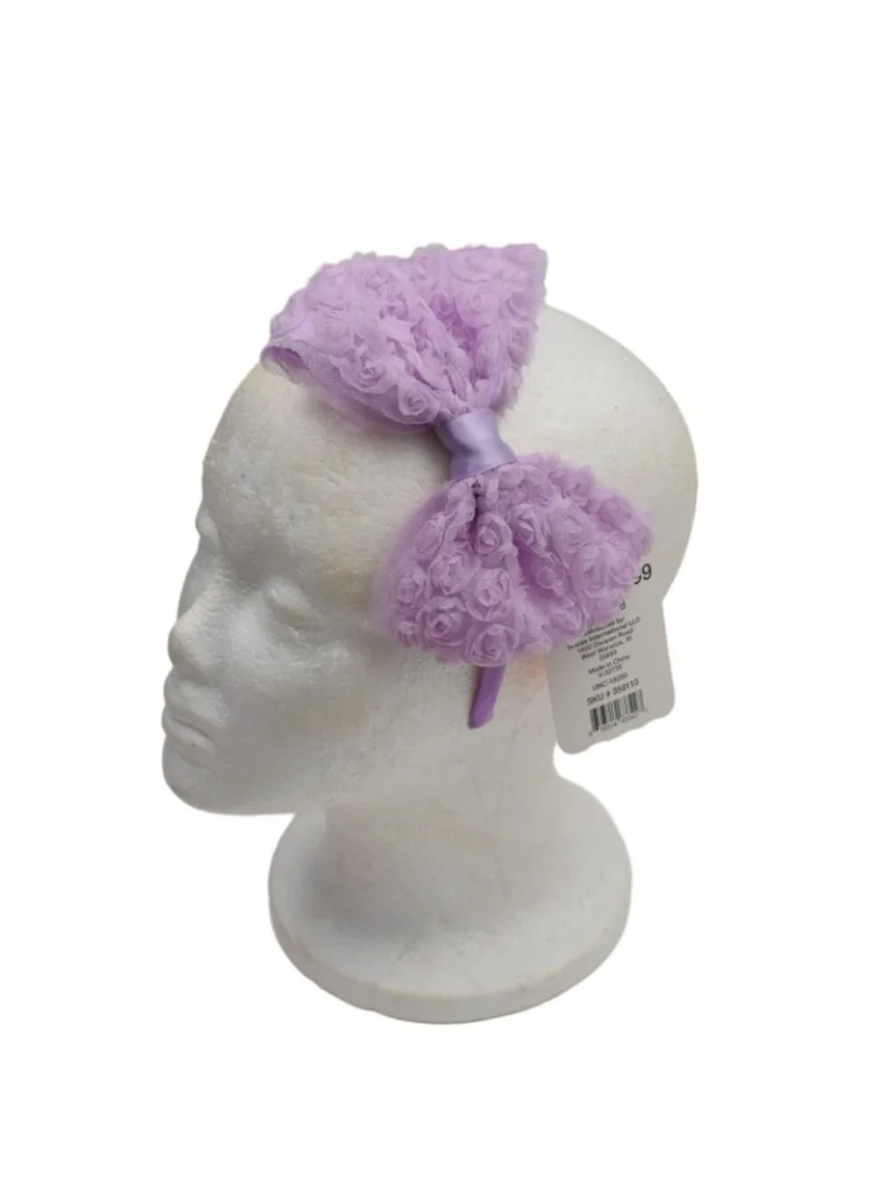 Bow Headbands and Bow Barrettes 4 Pieces Green Pink Purple Hair Accessories